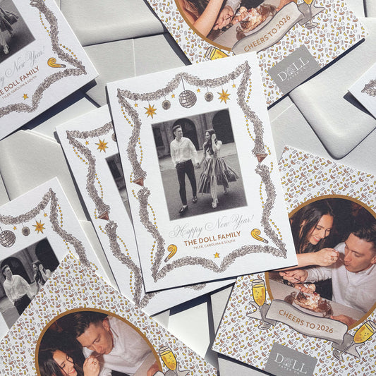 Champagne Wishes New Year's Card