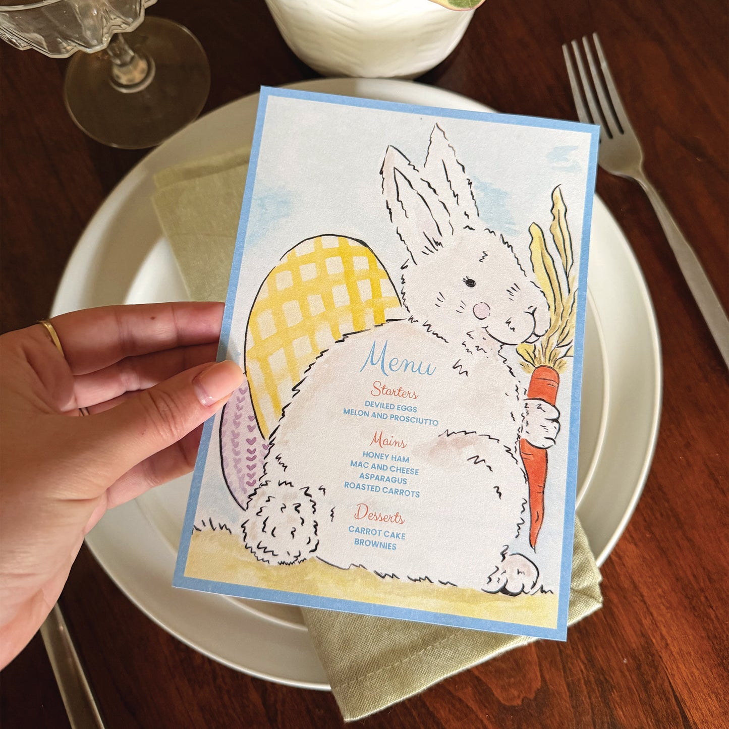 Cotton Tail Collection Menu