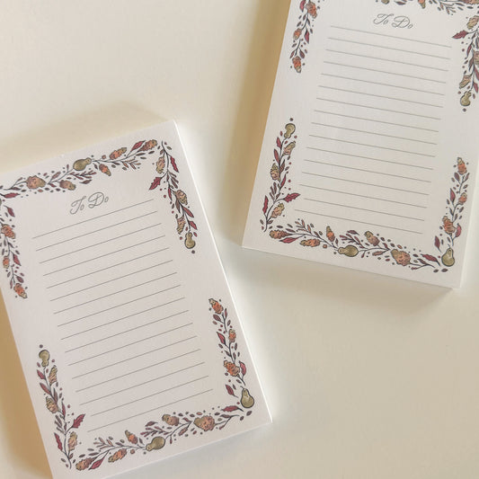 Fall Dried Floral Notepad