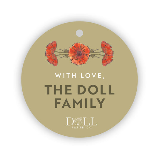 Orange Poppies Gift Tags