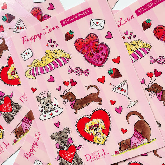 Puppy Love Sticker Sheet