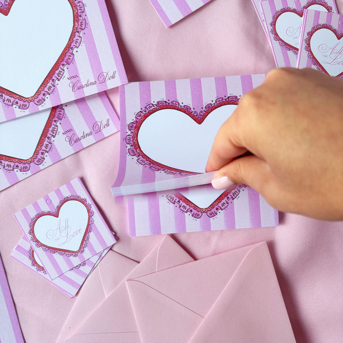 Vintage Heart Valentine Notepad