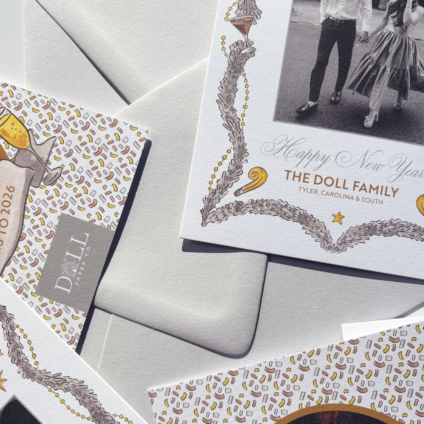 Champagne Wishes New Year's Card