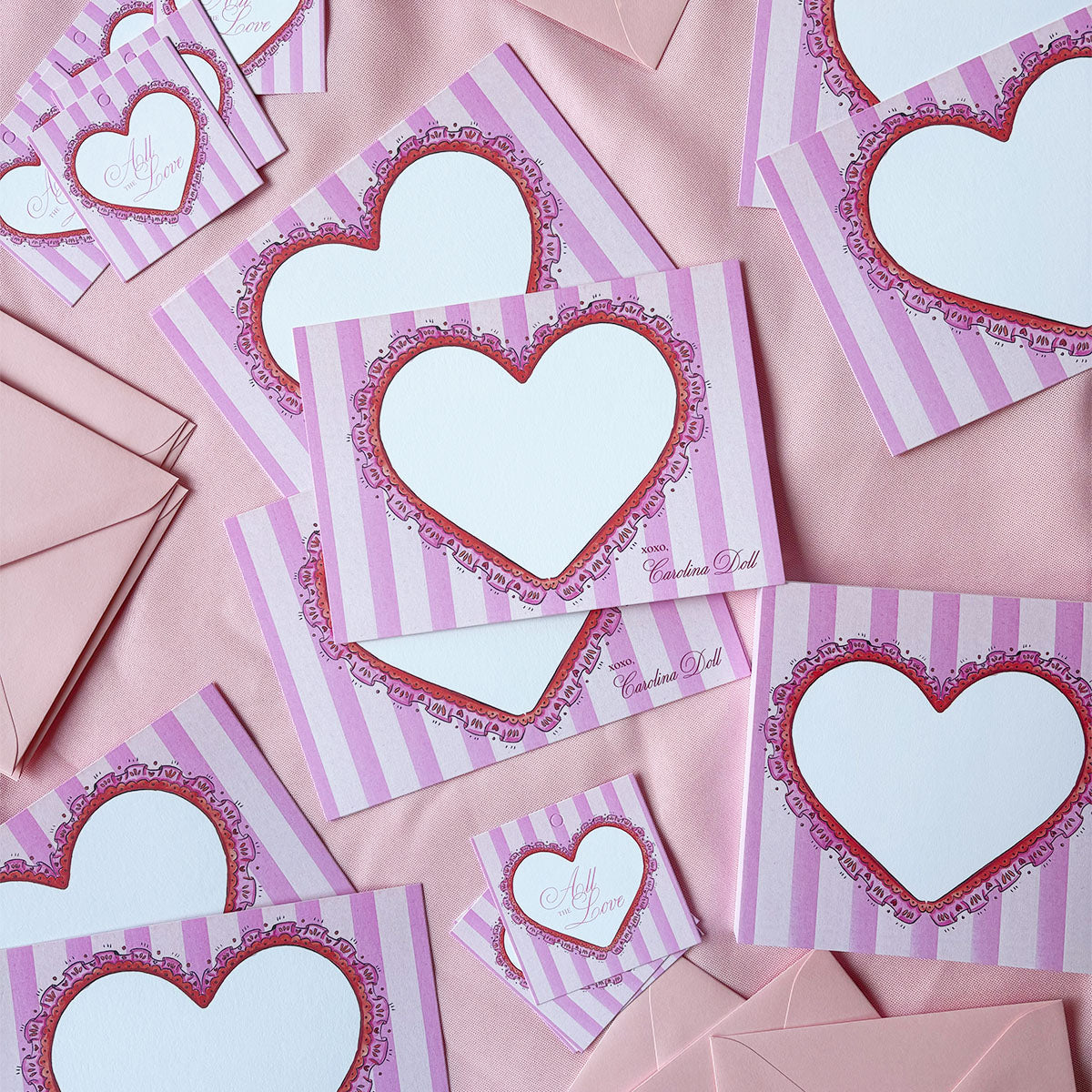 Vintage Valentine Heart Stationery