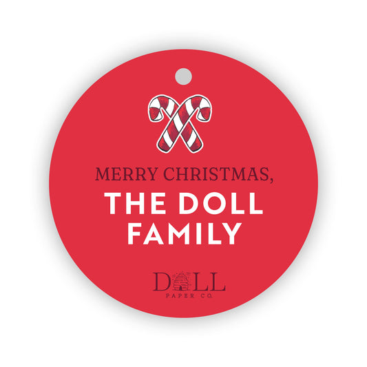 Candy Cane Gift Tag