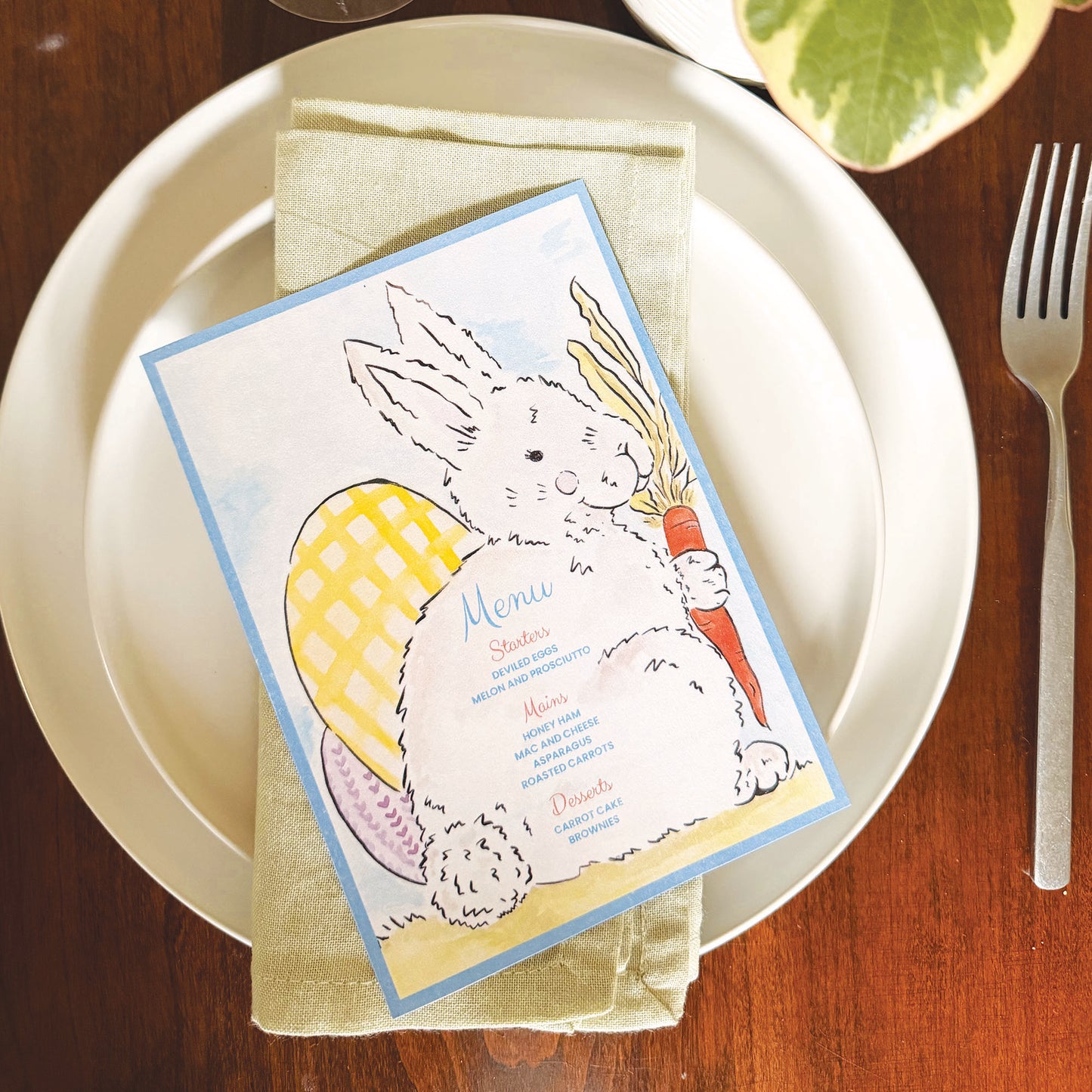 Cotton Tail Collection Menu