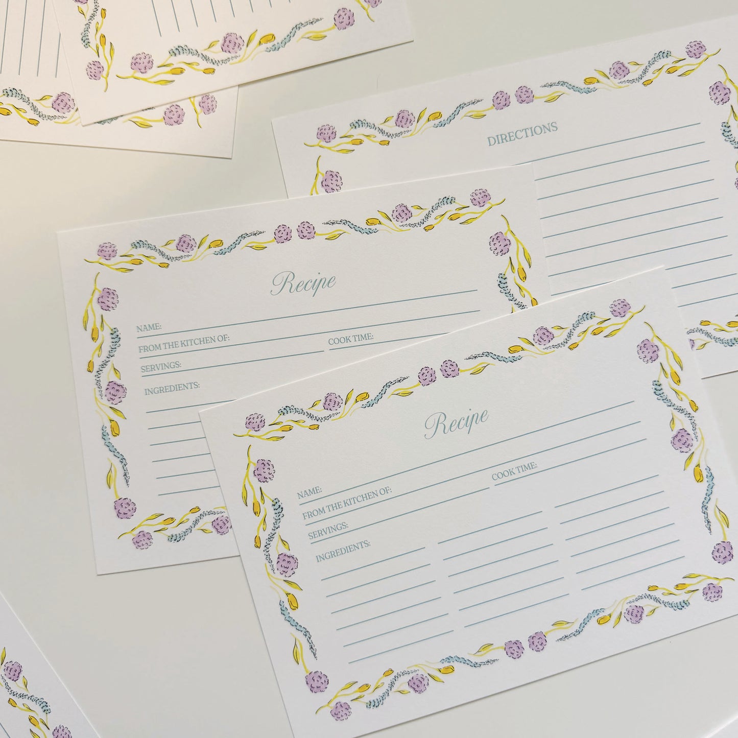 Cotton Tail Collection Recipe Card
