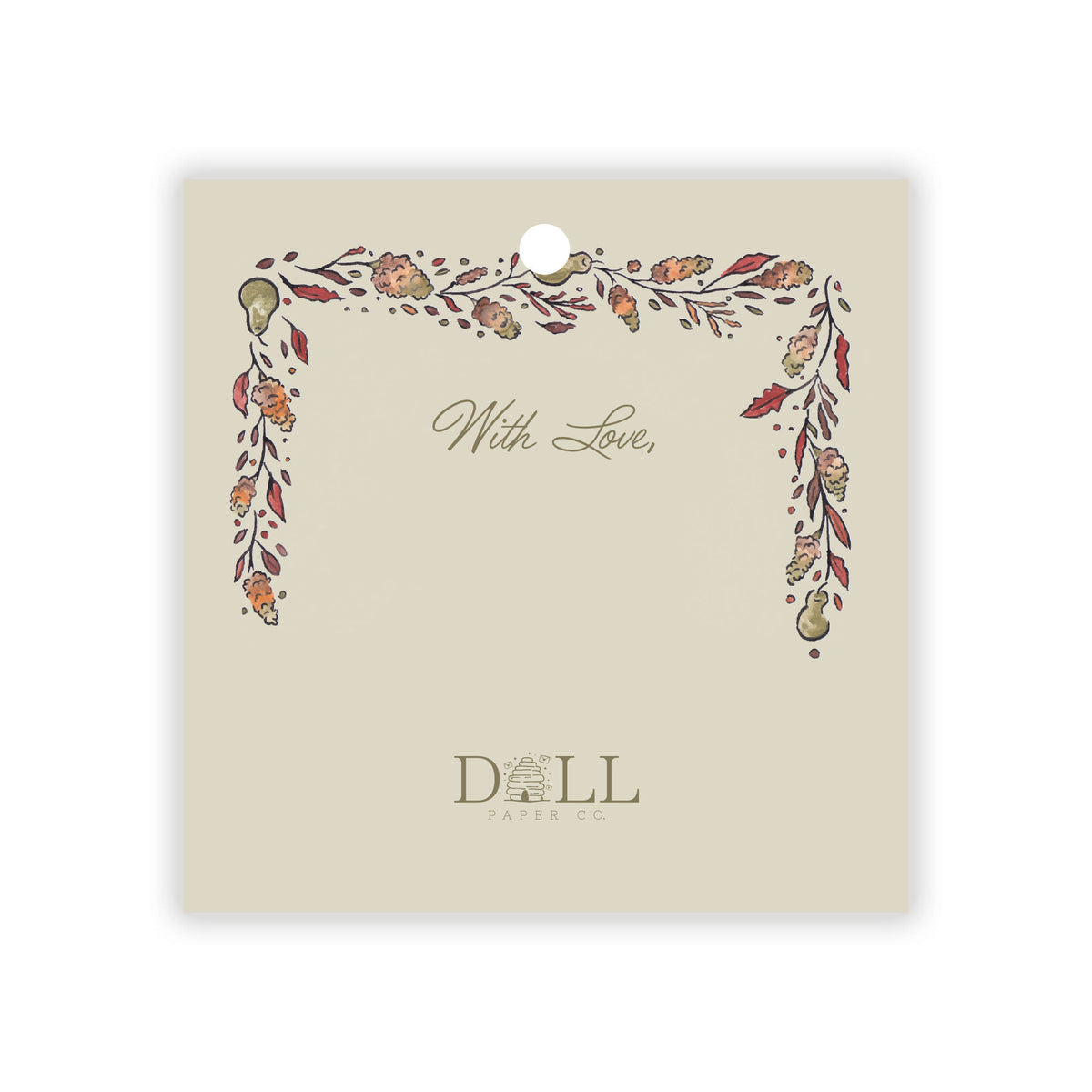 Dried Fall Florals Gift Tags