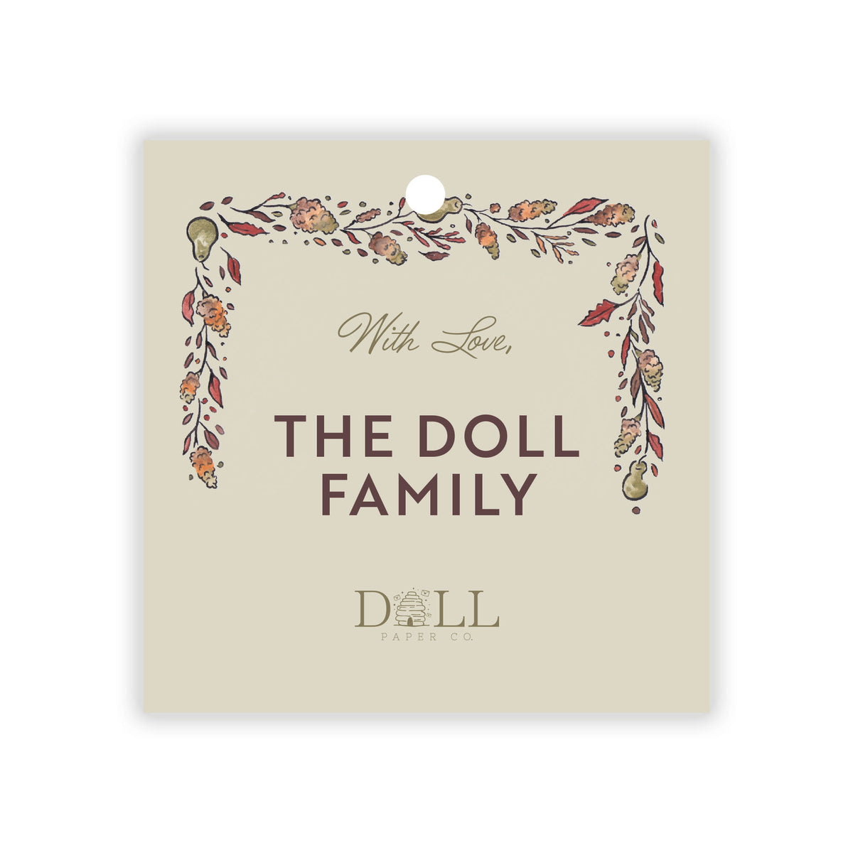 Dried Fall Florals Gift Tags