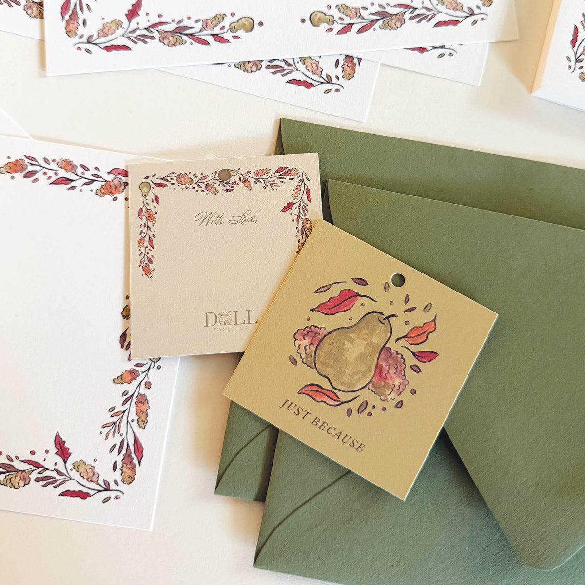 Dried Fall Florals Gift Tags