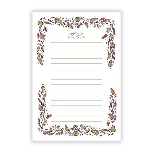 Fall Dried Floral Notepad