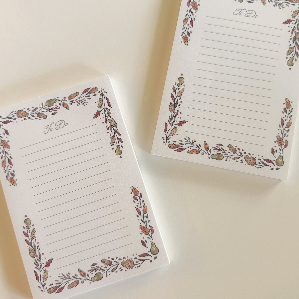 Fall Dried Floral Notepad