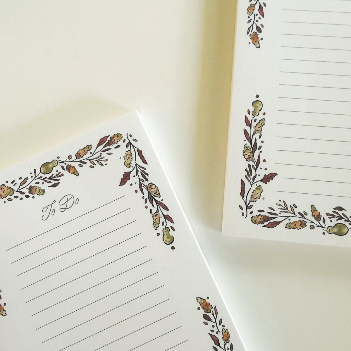 Fall Dried Floral Notepad