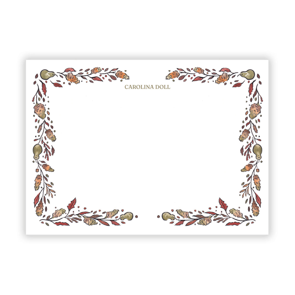 Fall Dried Florals Stationery