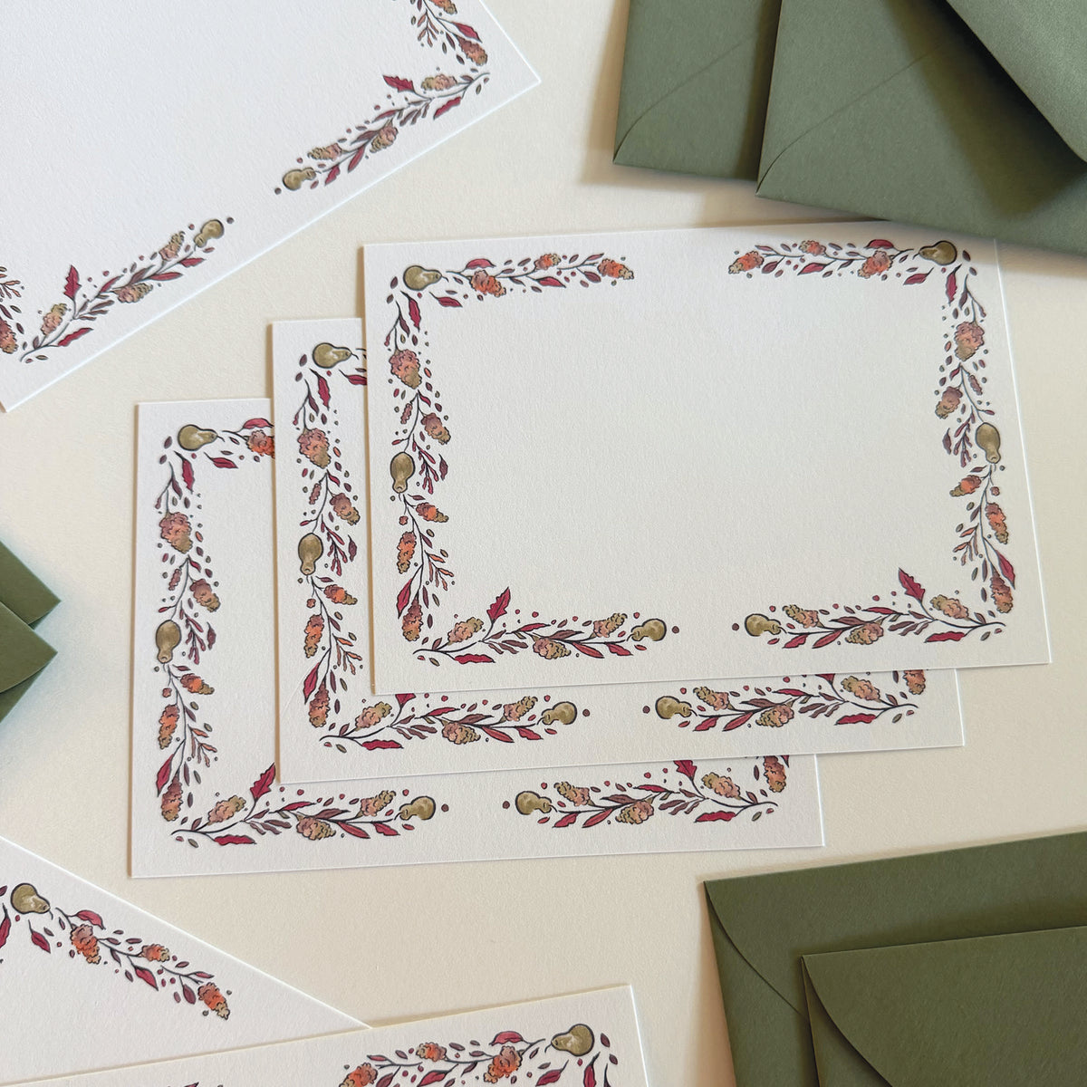 Fall Dried Florals Stationery
