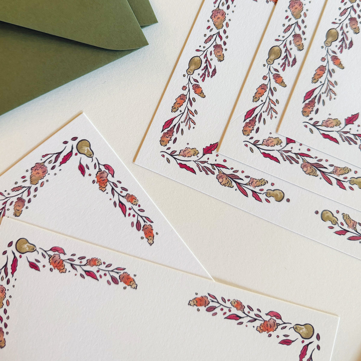 Fall Dried Florals Stationery