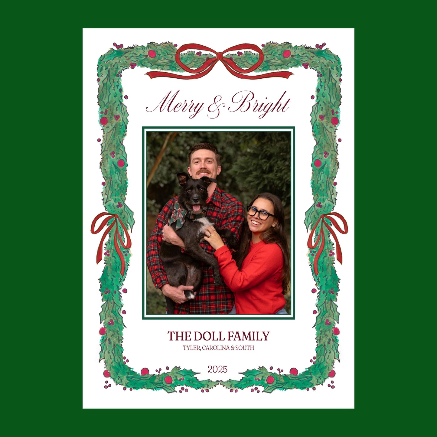 "Holly Jolly" Holiday Card