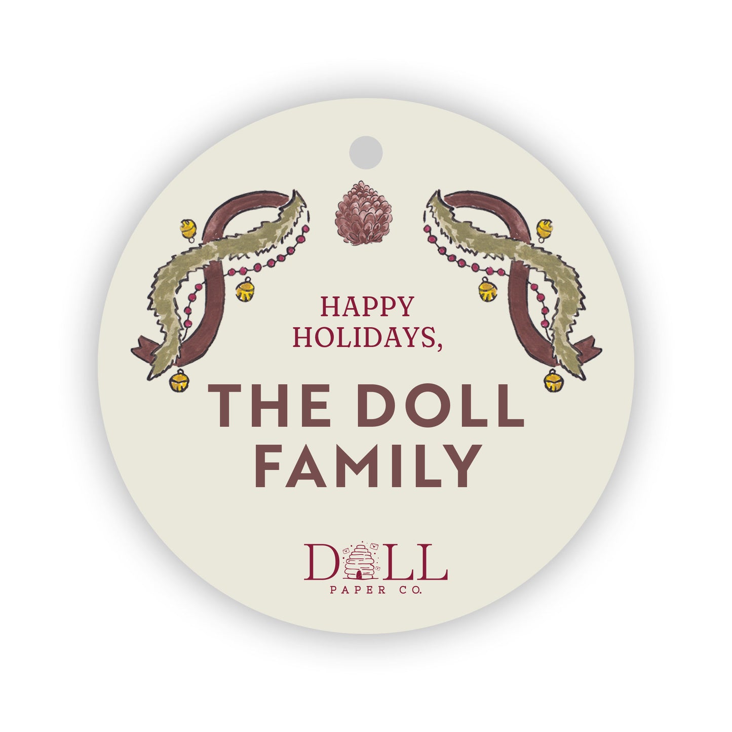 Jingle And Pine Gift Tag