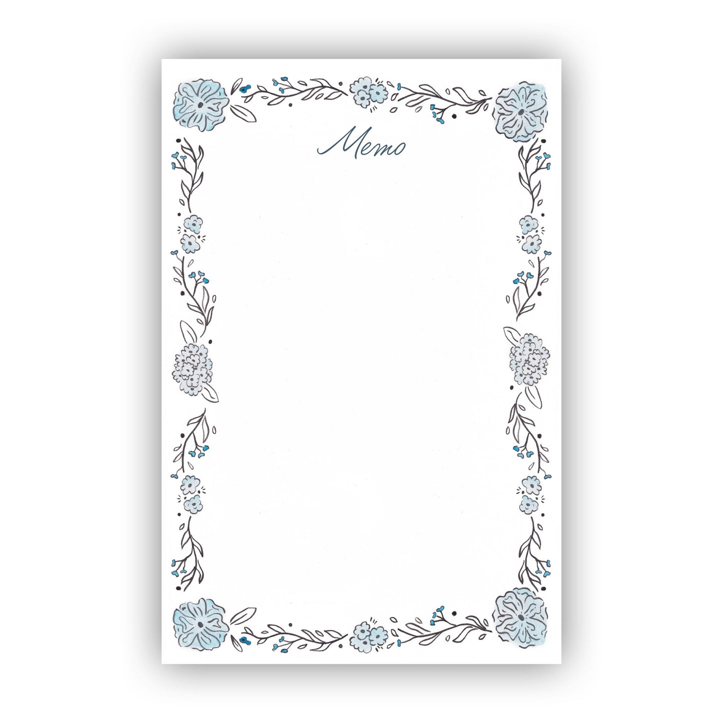 Blue Hydrangea Notepad