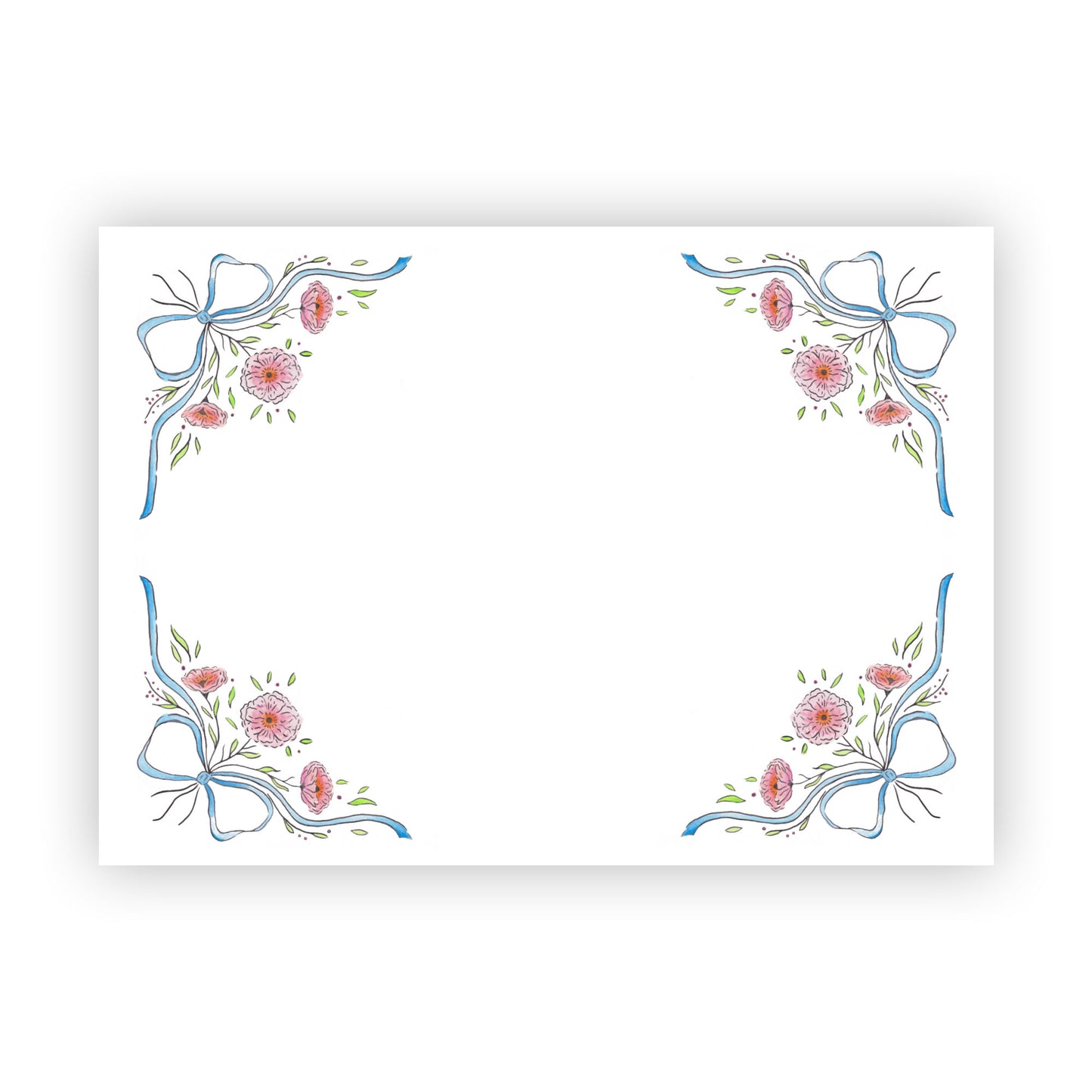 Peony Border Stationery