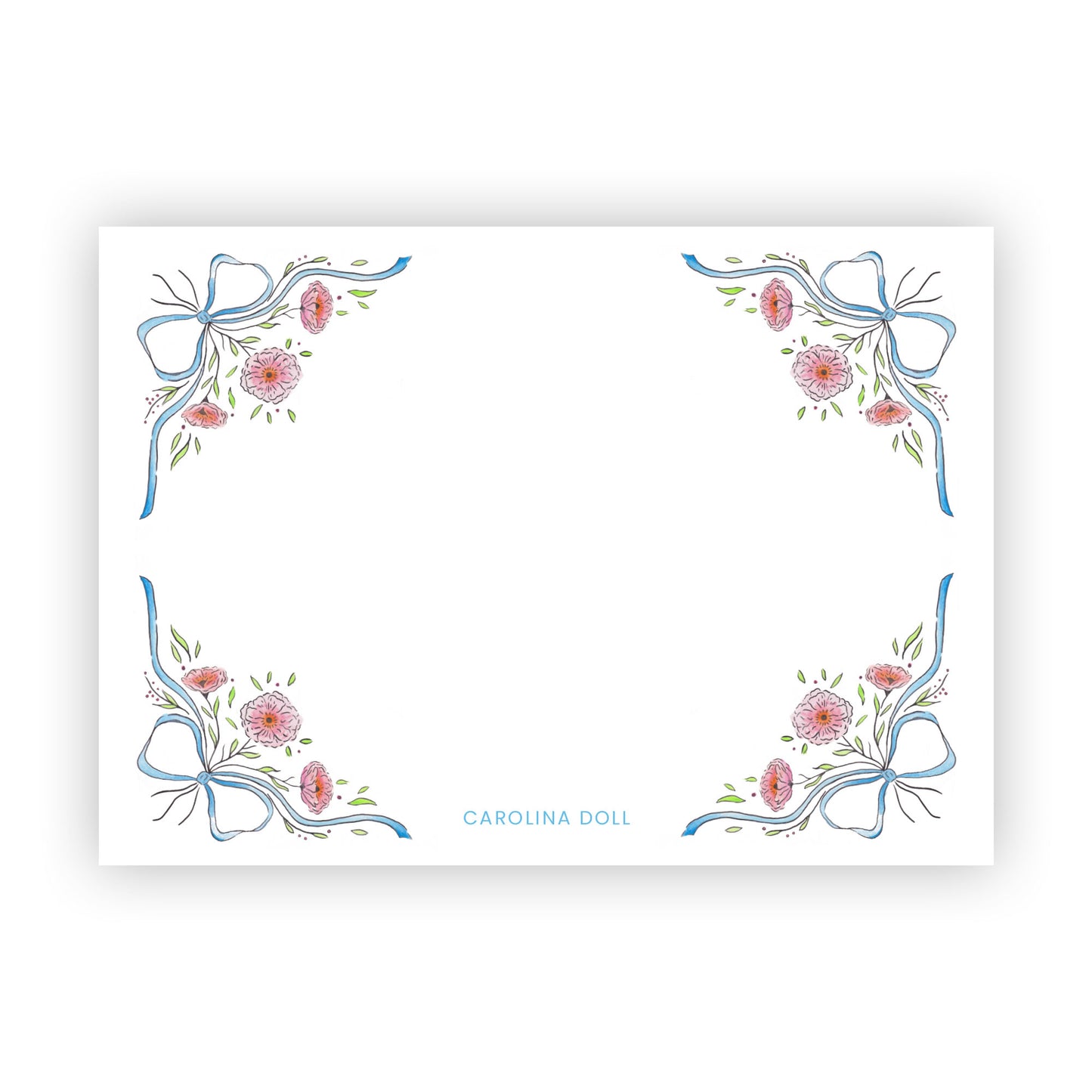 Peony Border Stationery