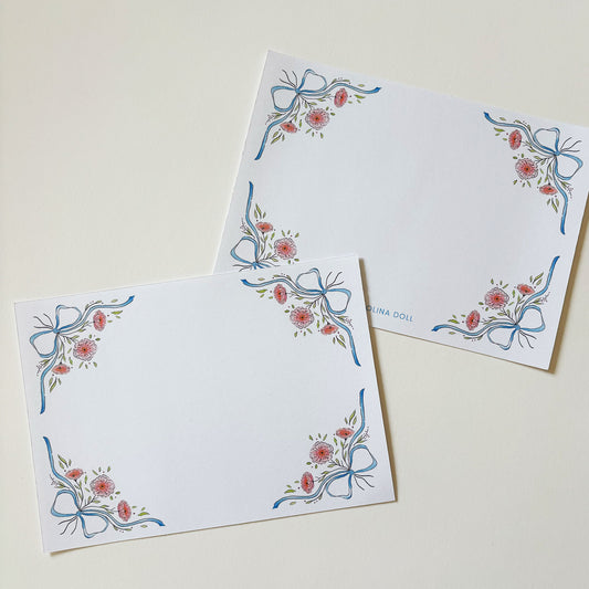 Peony Border Stationery