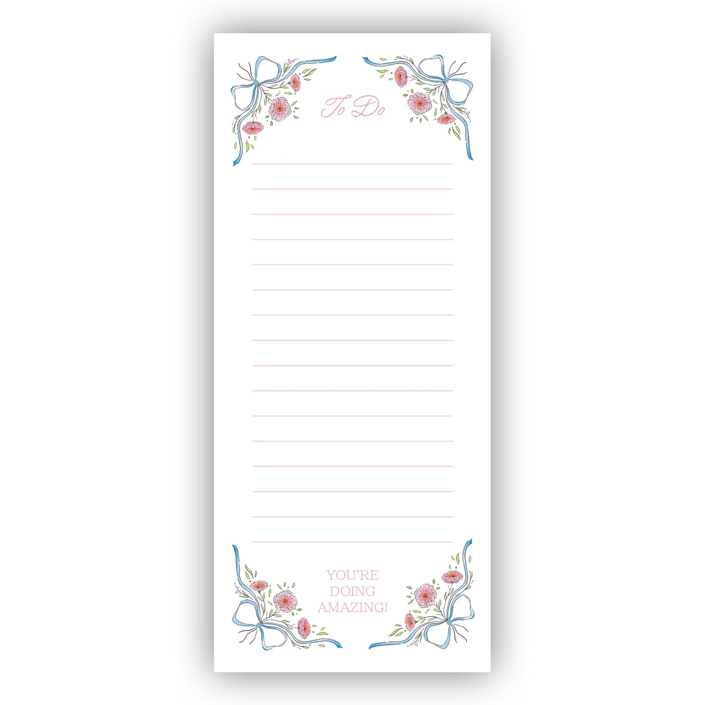 Peony Border Notepad