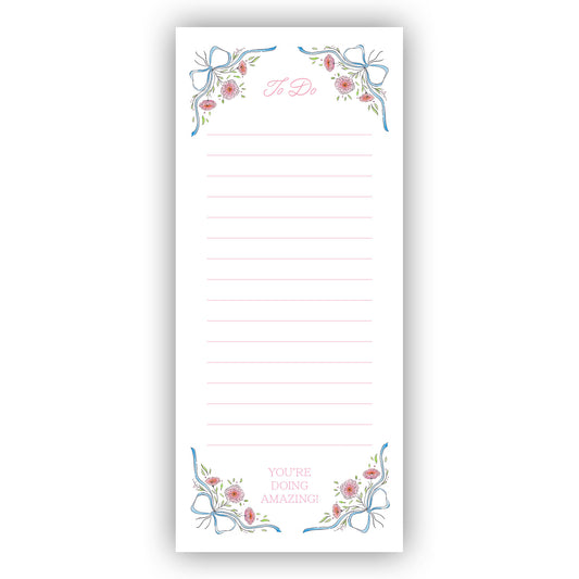 Peony Border Notepad