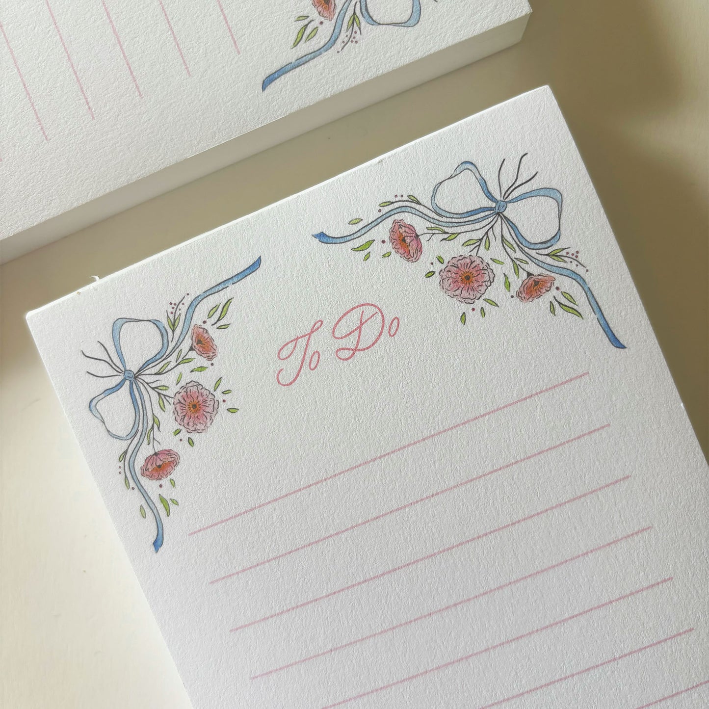 Peony Border Notepad