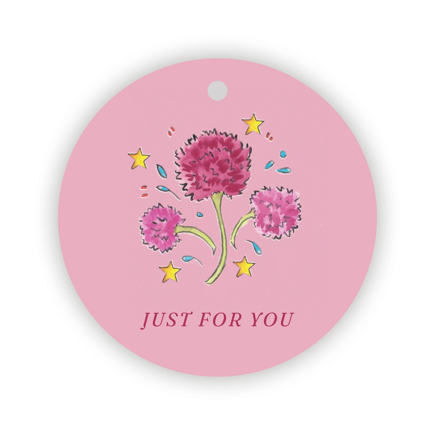 Pink Chrysanthemum Gift Tags