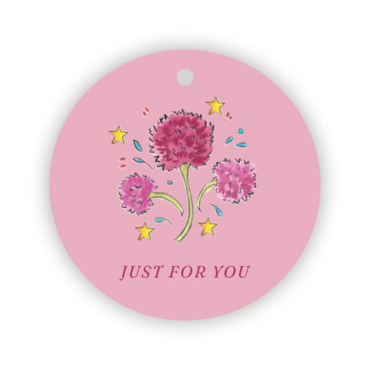 Pink Chrysanthemum Gift Tags