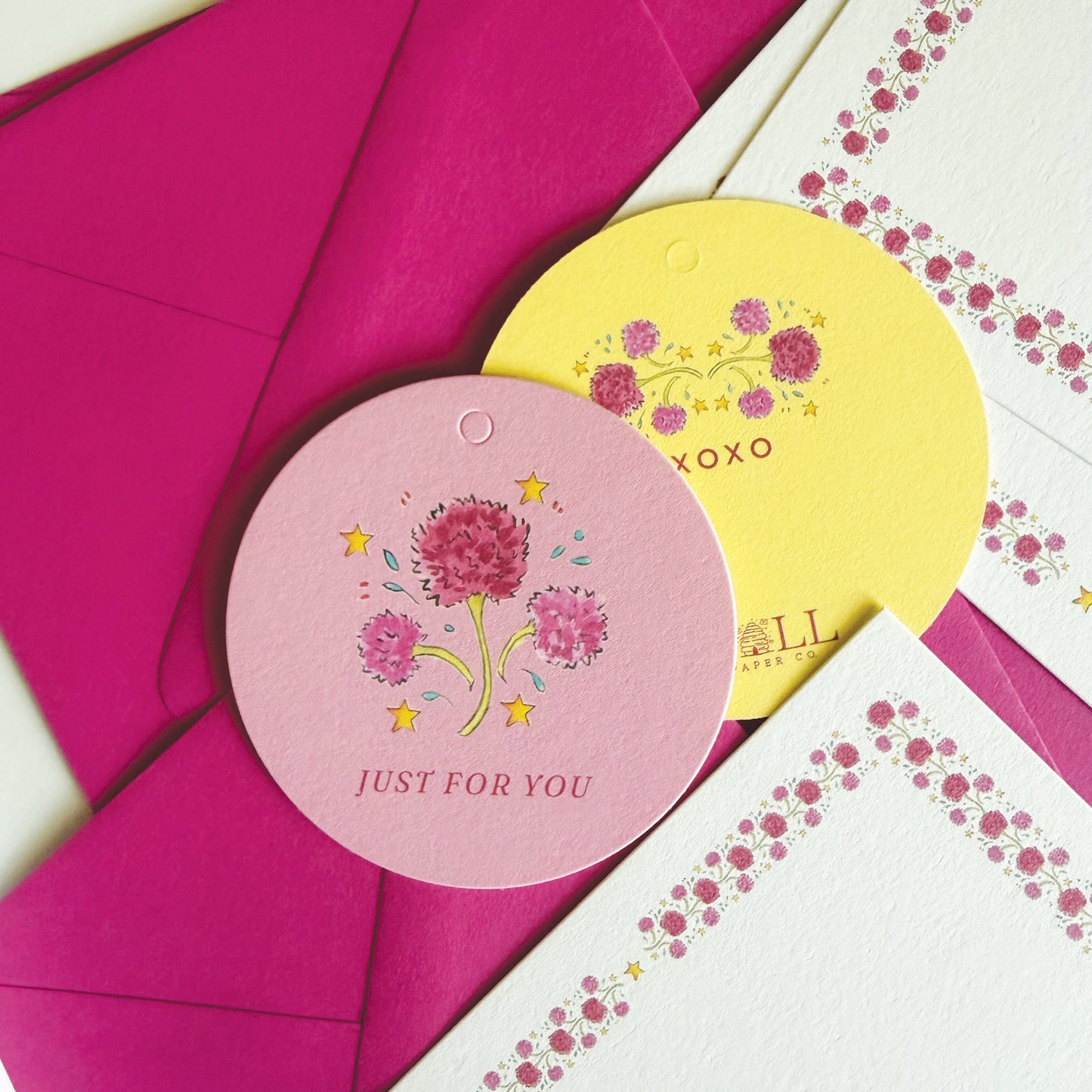 Pink Chrysanthemum Gift Tags