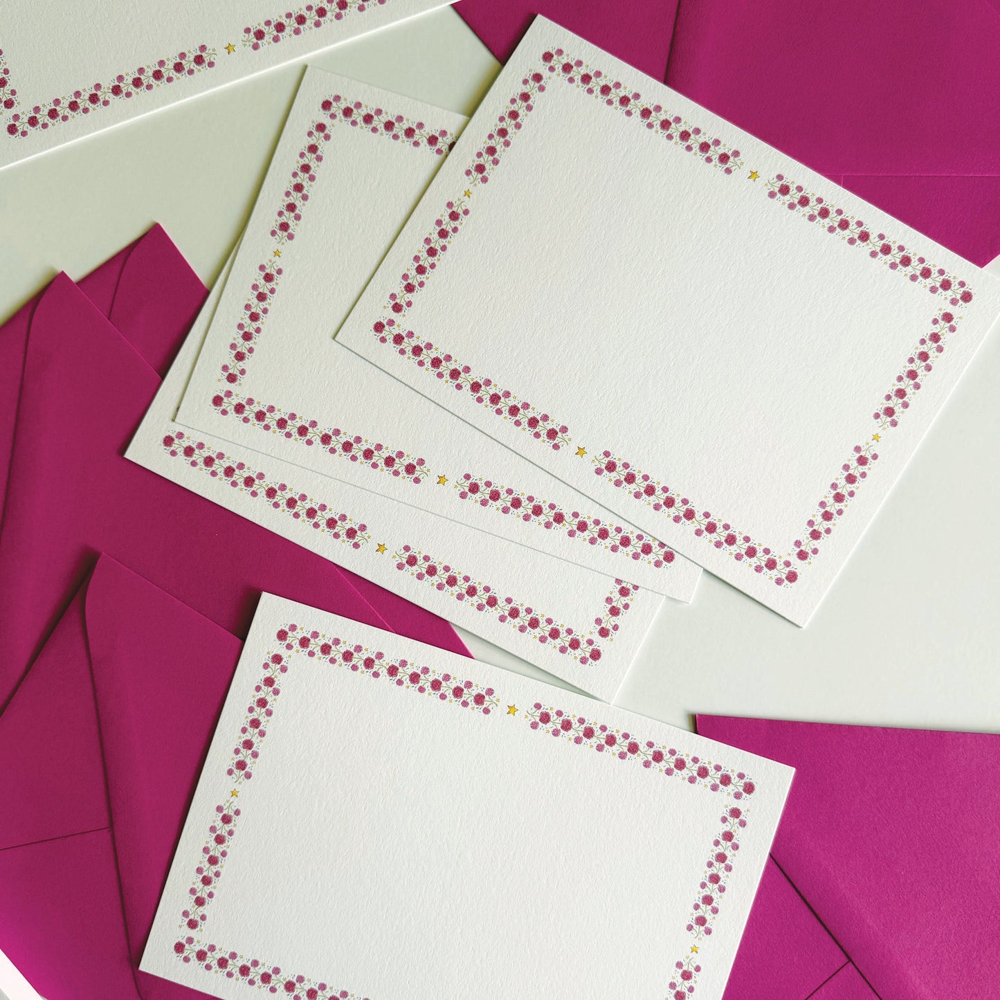 Pink Chrysanthemum Stationery