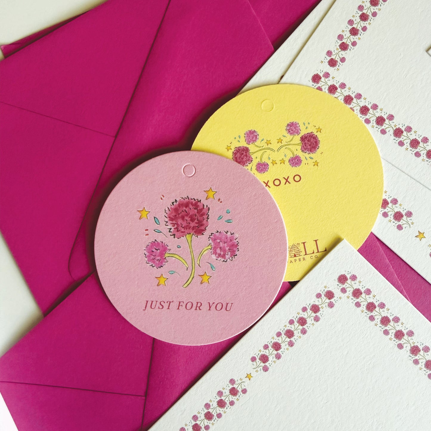Pink Chrysanthemum Stationery