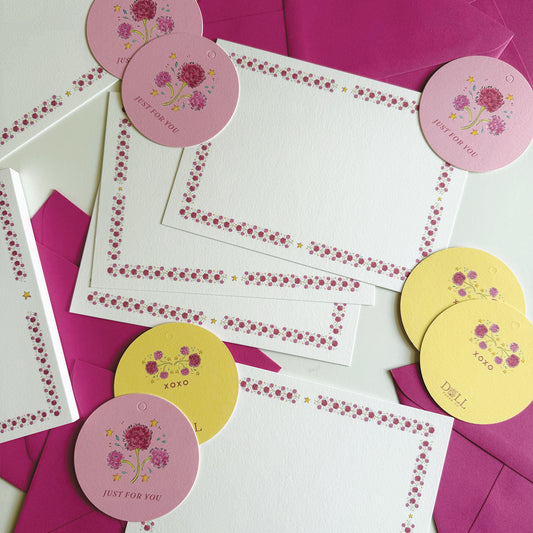 Pink Chrysanthemum Stationery