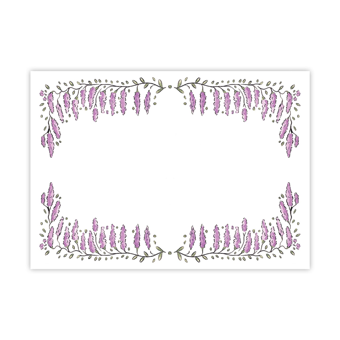 Lilac Floral Stationery