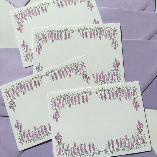 Lilac Floral Stationery