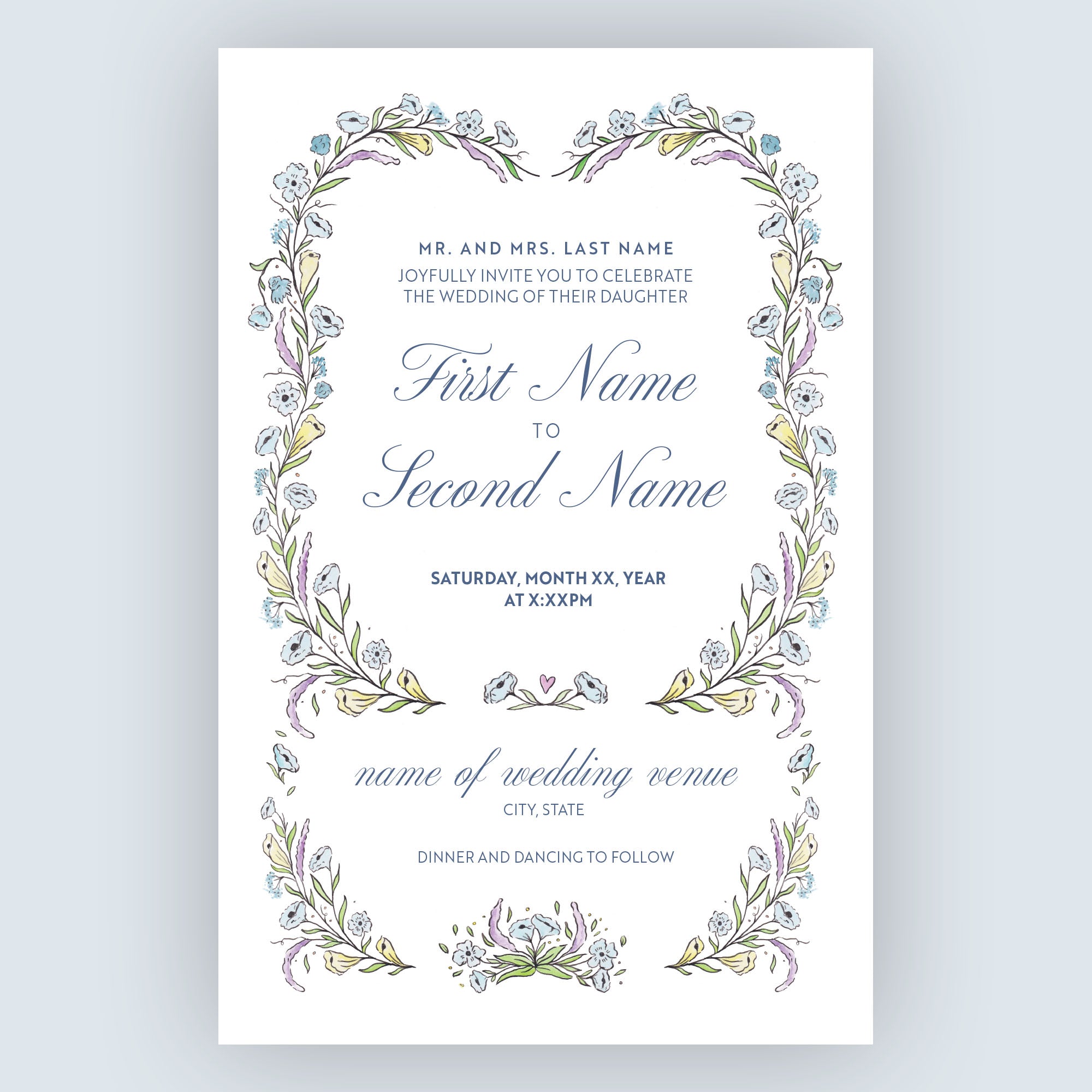 Spring Suite Main Invitation – Doll Paper Co.