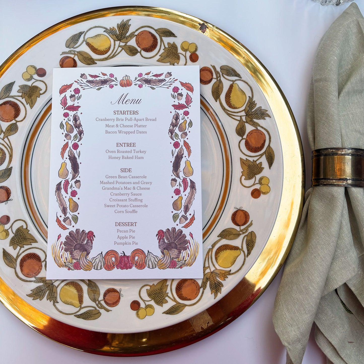 Harvest Collection Menu