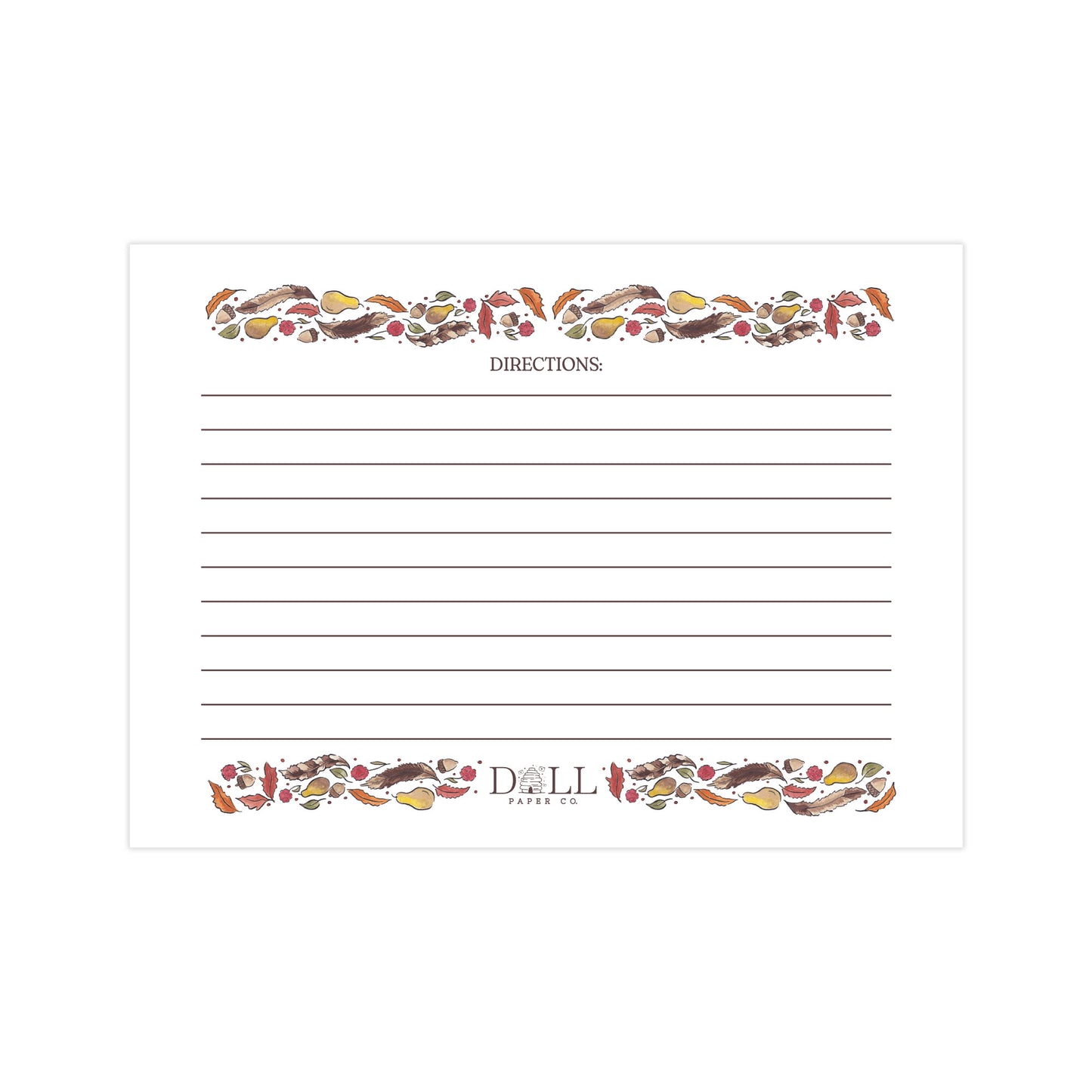 Harvest Collection Recipe Card