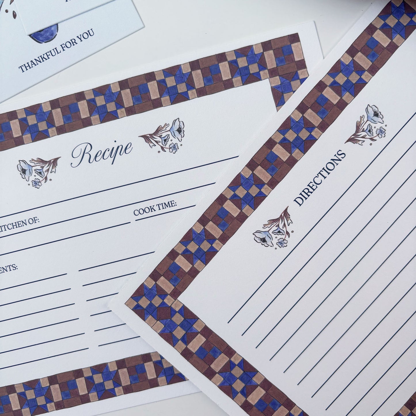 Cozy Quilt Collection Recipe Card